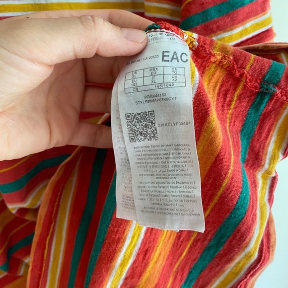 Guess x J Balvin Vibras Tour Striped Crew Cotton T-Shirt - Picture 6 of 7